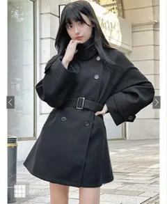 ベルト付きマルチWayフェイクウールコート[fo1762]