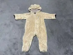 ミキハウス　オーバーオール (クマ耳付き)