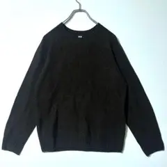 ブラウン クルーネック ニット セーター Mサイズ UNIQLO