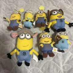 ミニオン ぬいぐるみストラップ 7個セット タグ付き クレーンゲーム景品 非売品