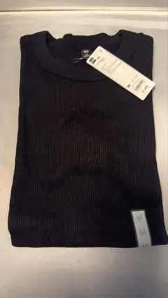 GU ワッフルT ブラック Mサイズ 新品