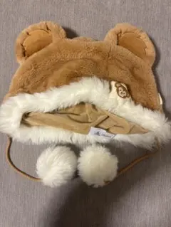 香港ディズニー ダッフィー ファンキャップ もこもこ 新品未使用