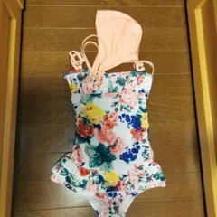 花柄フリルベビー水着（女の子）