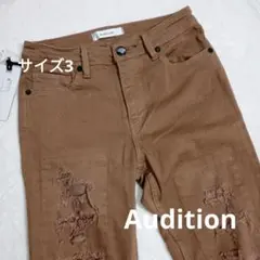 【タグ付き】Audition　ダメージスキニーパンツ　L　レディース　RNA
