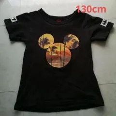 半袖 ミッキー Tシャツ 130サイズ 黒 ディズニー ベビド ヤシの木