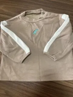 恐竜ワンポイント　裏起毛トレーナー　90センチ