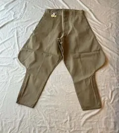 ニッカポッカ　ベージュ ワークパンツ サイドジッパー付き