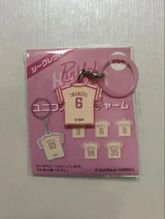 ソフトバンクホークス 今宮健太 ピンクフルデー ユニフォーム型チャーム
