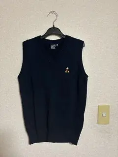 ネイビー Vネック ニットベスト M