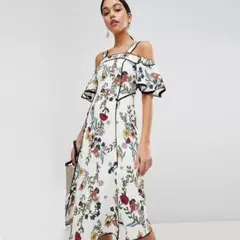 新品★花柄ミニロンパース★