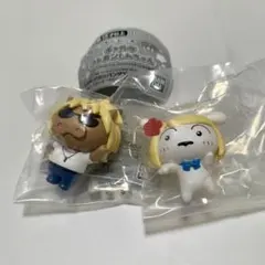 ギャルなクレヨンしんちゃん　2種　シロ　ぶりぶりざえもん　カプセルトイ　バンダイ