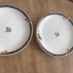 Gien Volupte 花柄横長 23cm 2枚セット - メルカリ