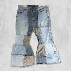 リメイクデニム パッチワーク 再構築 フレアデニム ベルボトムのサムネイル
