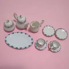 ミニチュアティーセット 陶器製 花模様