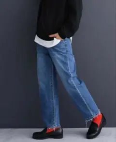 【完売品】CHOCOA コットンビンテージ風　マタニティデニムパンツ M