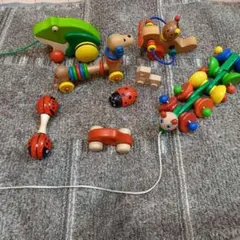 木の玩具、8点セット
