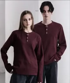 ファンクショナリー サーマルヘンリーネックTシャツL CLEL】Functionary Thermal Henley Neck T-Shirt / ファンクショナリー