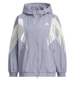 新品アディダスウインドブレーカー ウーブンジャケット　S シルバーバイオレット