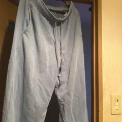 ライトブルー カジュアルパンツ ゴムウエスト