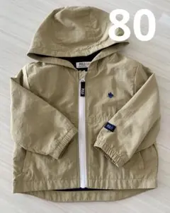 Polo Baby フード付きジャケット 80 ベージュ 男女兼用