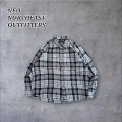 【NEONORTHEASTOUTFITTERS 】90sネルシャツチェックグレー