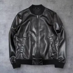 ZARA フェイクレザー ボンバージャケット ブラック