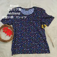 イタリア製 McDavid 柄半袖 Tシャツ Lサイズ 肩パット入