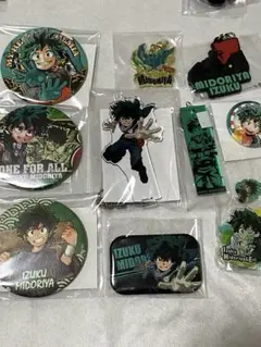 ヒロアカ デク セット 缶バッジ キーホルダー