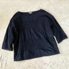 再値下　スタディオクリップstudio CLIP 花刺繍&幅広レース装飾ブラウス