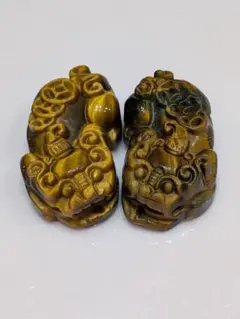 天然石☆タイガーアイ貔貅 ペア