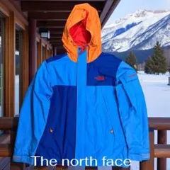 The North Face マウンテンパーカー 青/オレンジ　訳アリ