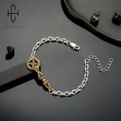 【残1】HANCHEN エターナルドルジェ シルバーブレスレット メンズ
