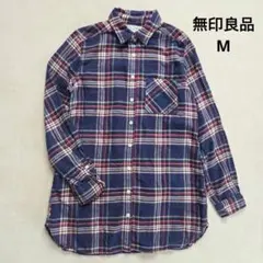 無印良品 MUJI シャツ M チェック柄 カジュアル 綿100%