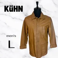 【team of beat★en】シングルレザージャケット　豚革　キャメル L