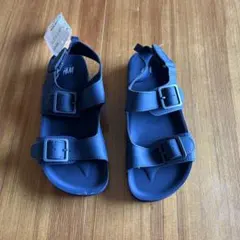新品未使用男女兼用ゴム製サンダルサイズ20cm ブルーのサムネイル