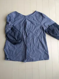 ロペピクニック ストライプ Vネック ブラウス 五分袖 38