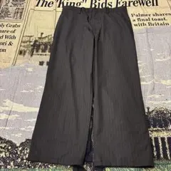 Vintage 90s MERONAピンストライプ ワイドスラックス レーヨン混のサムネイル