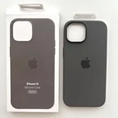 iPhone 15 シリコンケース グレー MagSafe対応