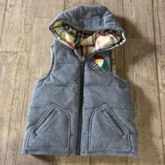 リバーシブル フード付き ダウンベスト