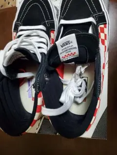 VANS SK8-Hi ブラック/レッド チェッカー サイズ 28cm