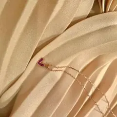 一点限り！ハート型ネックレス ローズピンク レッド シルバー925