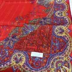 Christian Dior ハンカチ 赤