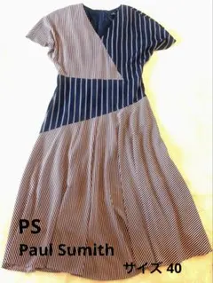 Paul Smith ノースリーブ ワンピース マルチストライプ 38 - メルカリ