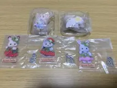 シルバニア<くじ限定>赤ちゃんアクリルキーチェーンいちご　5点セット