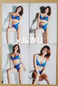 Rio出品　三浦実樹　生写真　セット(ハガキサイズ)水着 ヨ*ー様 三浦実樹 ワイド六つ切り生写真 2枚セット (203×305)水着レー