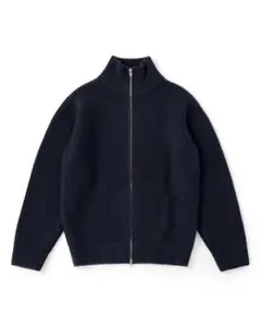 cash&barba モンゴリアンカシミヤ ドライバーズ ニット　ブラック/3 モンゴリアンカシミヤ ドライバーズ ニット サイズ ジップアップ