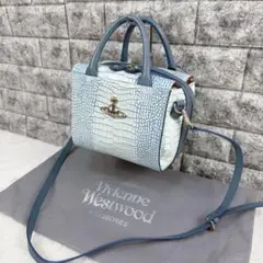 美品 VivienneWestwood 2WAY クロコ型押しショルダーバッグ