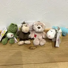 値下げしました【タグ付き】NICI ニキ　ぬいぐるみ　キーホルダー　4点セット