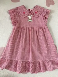 チエコサク ギンガムチェック ワンピース 110