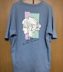 JUNRED ブルー オーバーサイズ Tシャツ